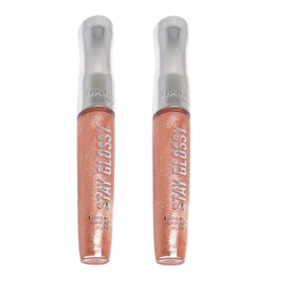 Pack of 2 Rimmel Stay Glossy 6HR Lip Gloss, All Nighter
