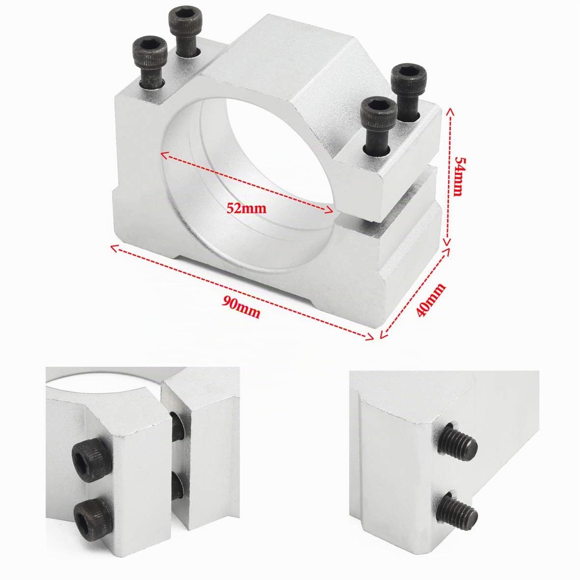RATTMMOTOR Kit de refroidissement, à air, 500 W, moteur à broche ER11, 0,5 kW, 12000 tr/min, régulateur de vitesse PWM de 220 V, support de montage de 52 mm, avec vis pour la gravure