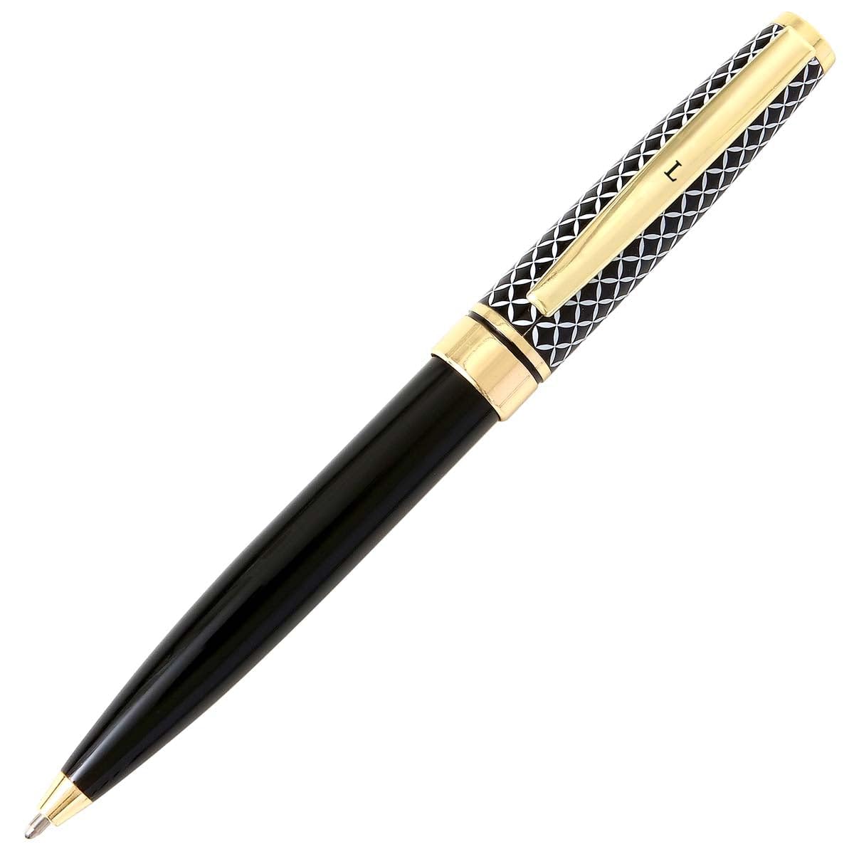 La carterie 76000820 penna sfera retrattile serie Black & Gold con messaggio su Clip L