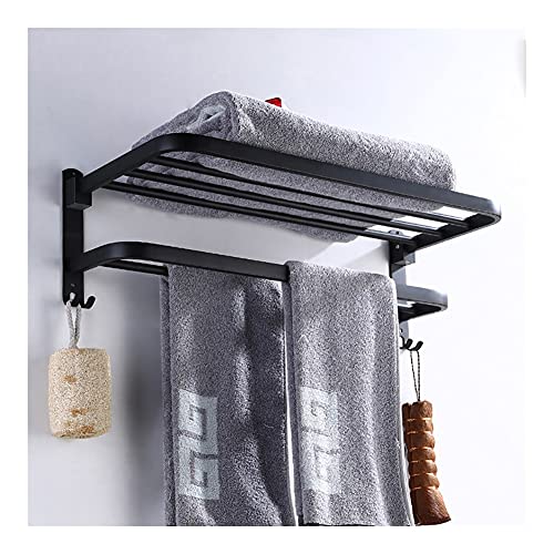 Porte-serviettes mural pliable et sans perforation pour douche