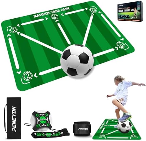 Soccer Training Mat with Adjustable Soccer Trainer… Soccer Training Mat with Adjustable Soccer Trainer…