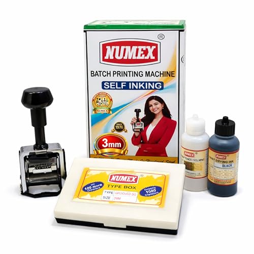 Image of NUMEX 3mm Batch Coding Machine | Manual Batch Printing Machine for Date, MRP & Batch No | for Boxes, Pouches & Labels | Suitable for 500g-1kg Packs