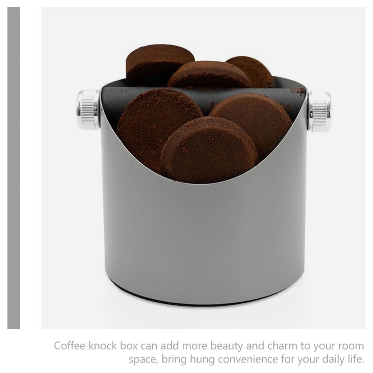 SHINEOFI Kaffeepulver Abklopfbehälter Stahl Espresso Abklopfbehälter Kaffeezubehör Für Kaffeestationen Kaffeerestebehälter Für Zuhause Und Cafés