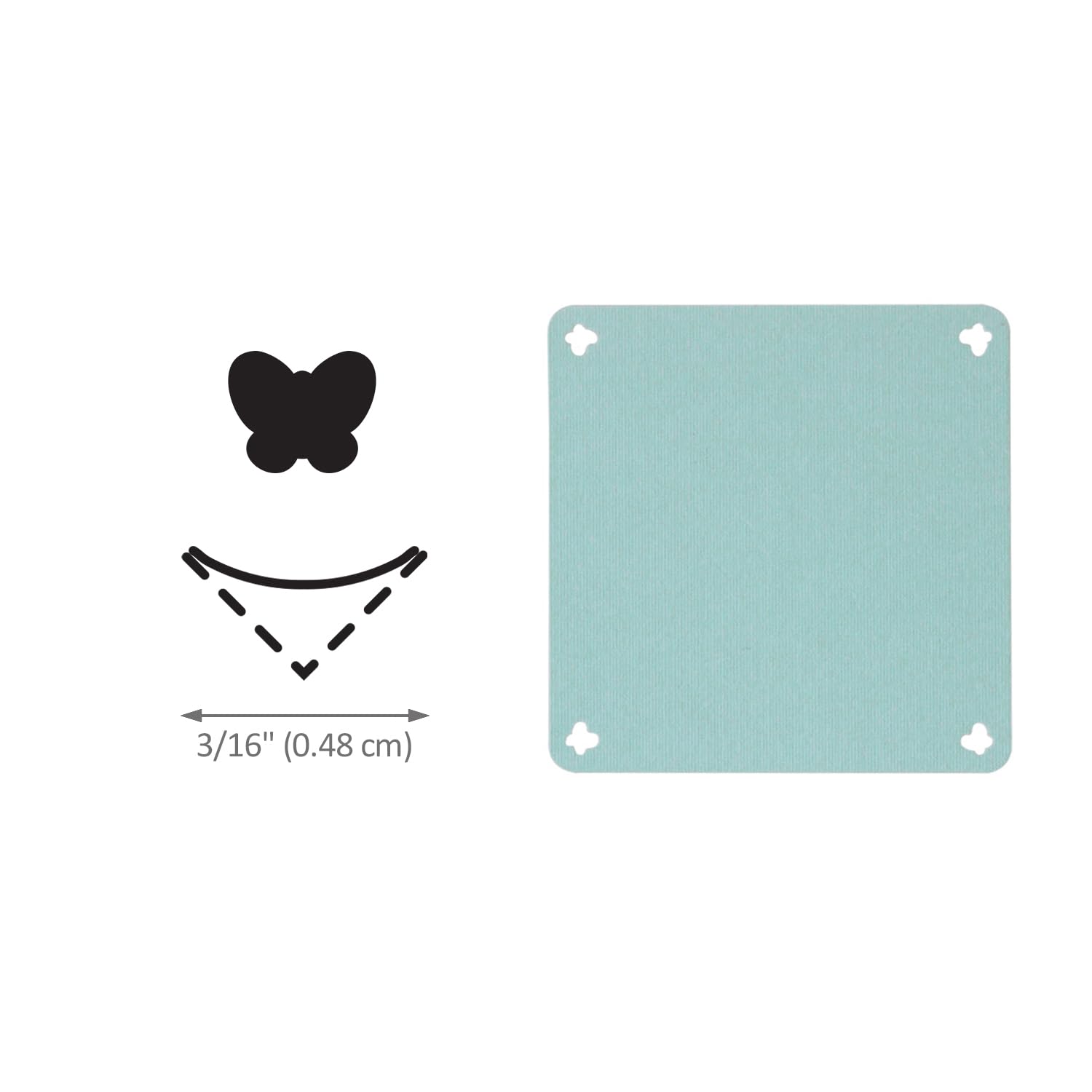 Bira Craft 5/8 inch Lever Action Corner Craft Punch for Paper Crafting Scrapbooking (5/8-inch Butterfly)