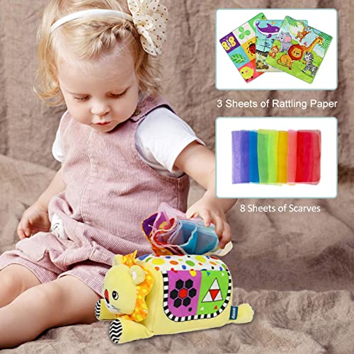 Caixa de tecido brinquedo sensorial | Cachecóis de caixa de tecido colorido Montessori Pré-escolar B