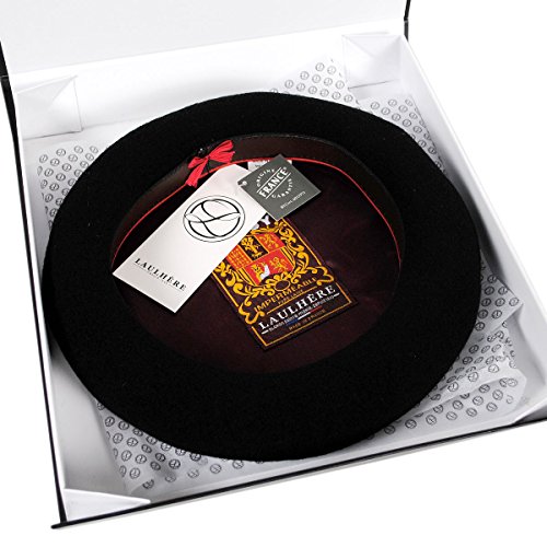Hoquy Wool Basque Beret And Luxury Box - Black (63 Cm) #TOP1