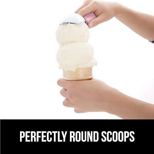 Miniatura 4 de GORILLA GRIP Cuchara de helado resistente sin BPA, mango ergonómico cómodo, cuchara de grado profesional para porciones redondas perfectas, para