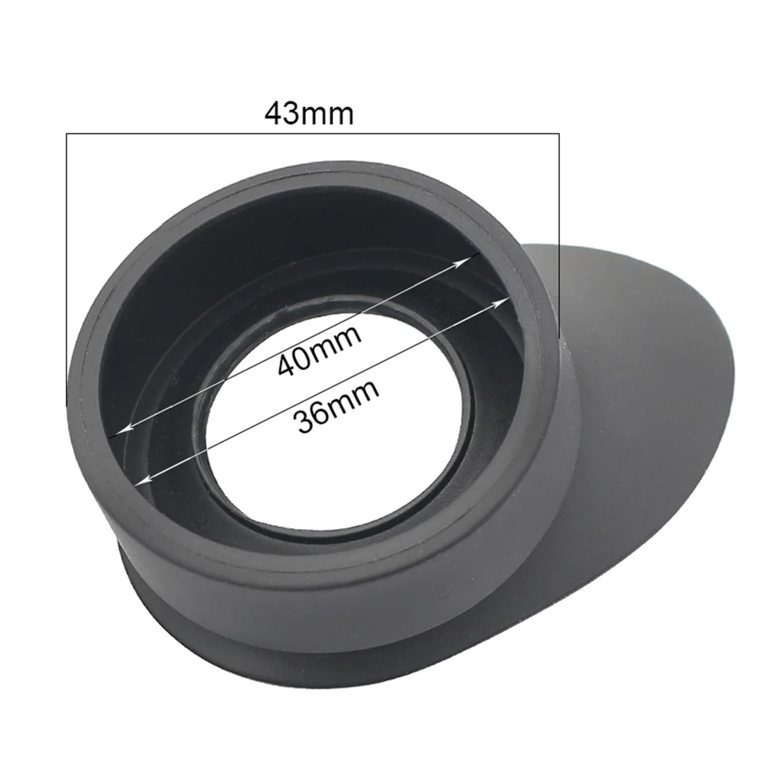 EIN Paar Gummi-Augenmuscheln for Ferngläser, Augenschutzkappen, Innendurchmesser 40 mm, for Mikroskop-Okular-Teleskop-Augenmuscheln
