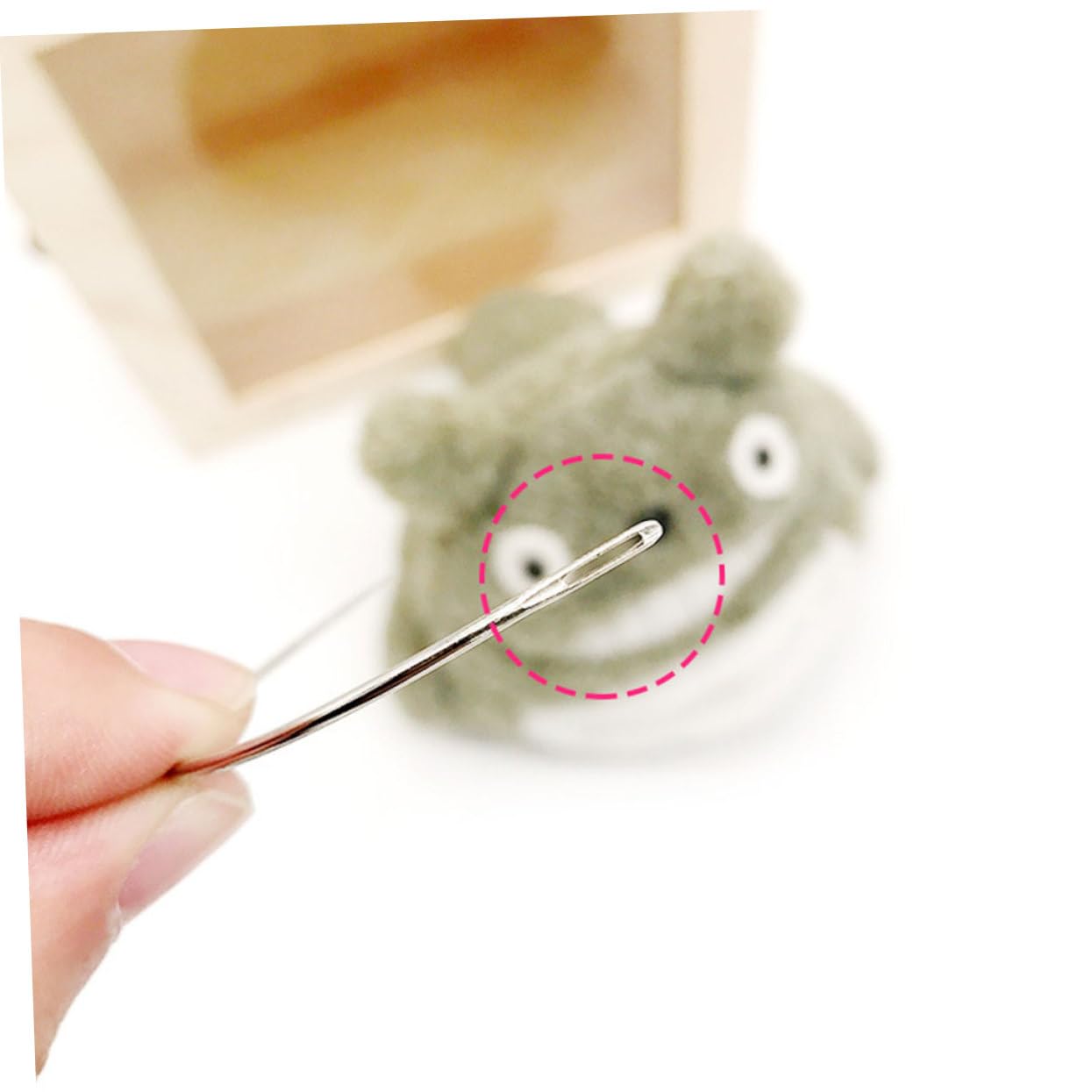 minkissy 150 Pcs Big Eye Needle Sewing Needles C Type Needles Weaving Needle Curved Needle Silver