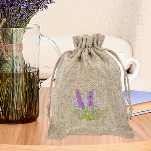 Cabilock 5 bolsas vacías de lavanda con cordón delicado miniatura 2