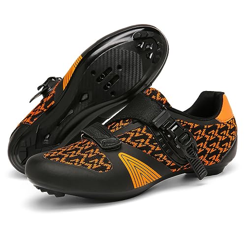 Hixingo Chaussures Vélo Route Unisexes, Compatibles Look SPD