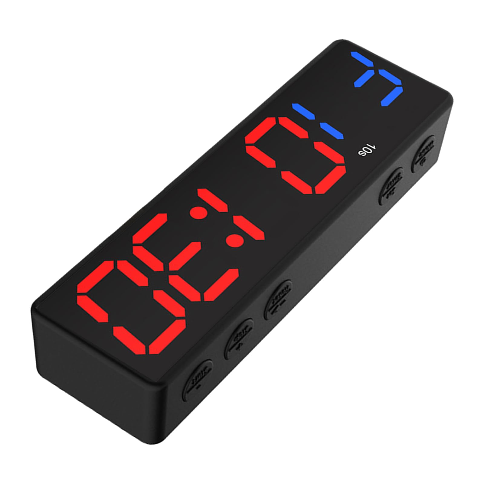 Arecobticy Black Frame Blue And Transportable Attractive Fitness Clock With 8 Professional Training Modes For Hiit Tabata Workouts Large Led Screen Long Battery Life Gym Clock