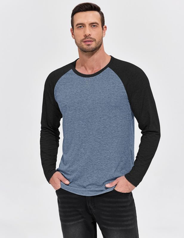 Men's Long Sleeve Shirts T Shirt Cotton Shirt Crewneck Shirts - Image 2