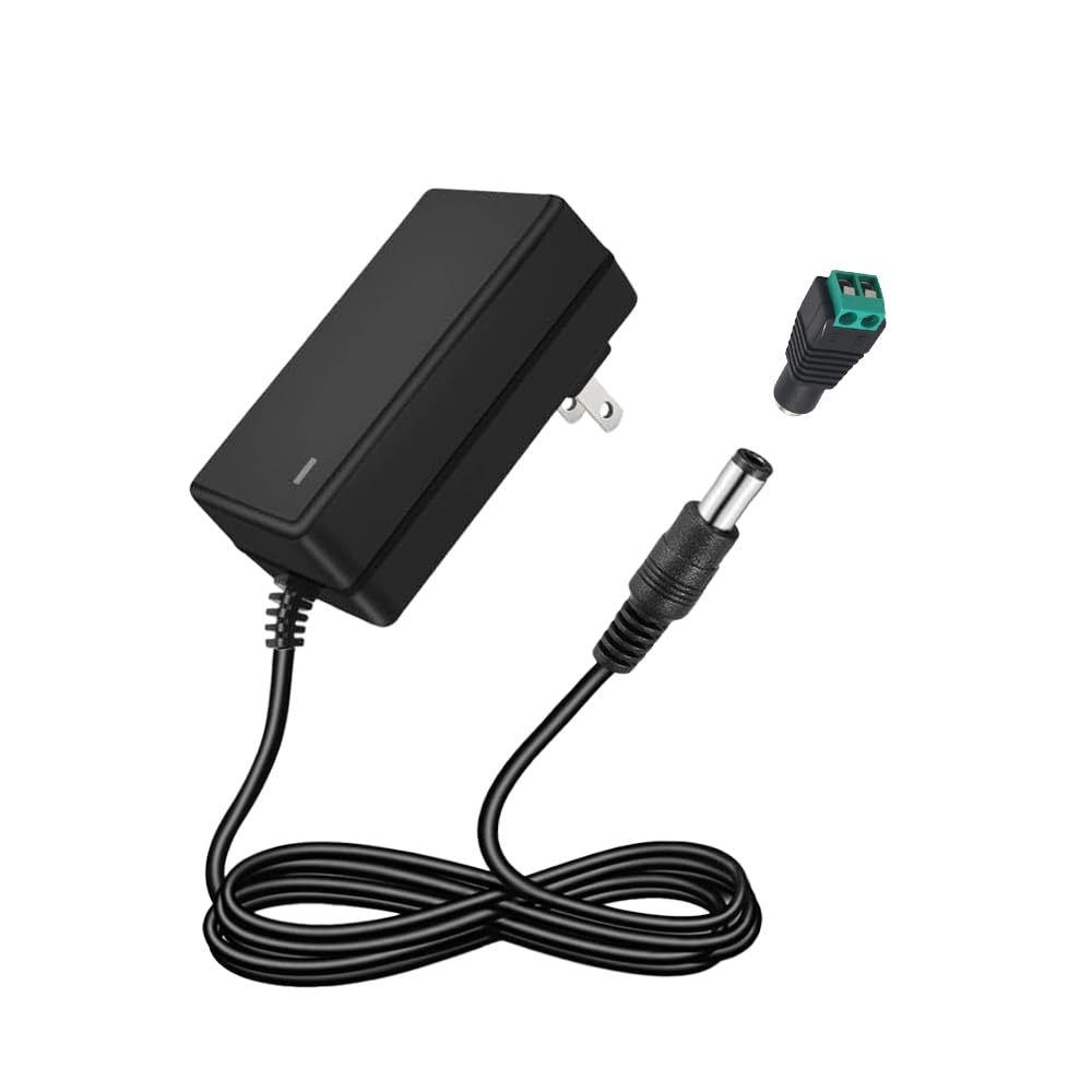 12V 5A Power Supply Adapter 100-240V 50-60Hz AC to DC Converter 12 Volt 5 Amp Wall Power Adapter with 5.5X 2.5mm/2.1mm Plug for 5050 3528 LED Strip Module Light