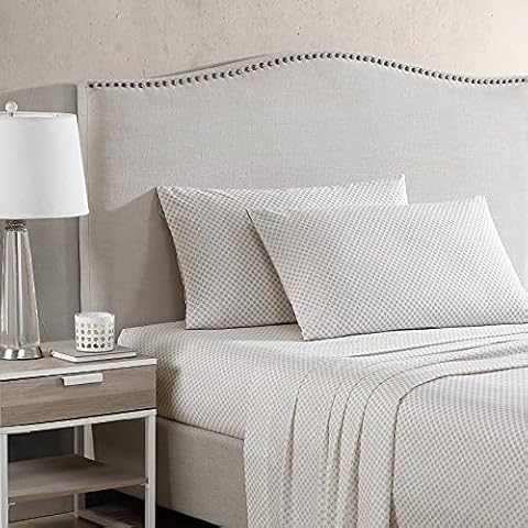 Stone Cottage - King Sheets, Cotton Percale Bedding Set, Crisp & Cool Home Decor (Millstone, King) Cover
