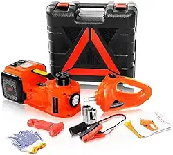 Macaco Elétrico E Compressor 12V Maleta Completo 5 Toneladas Martelo Fusíveis Luvas