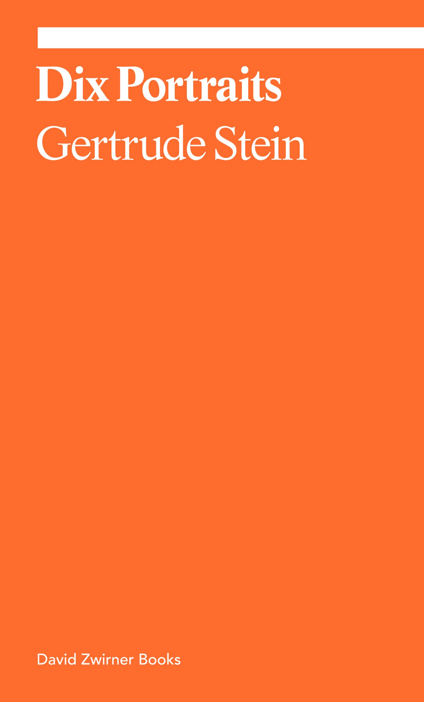 Dix Portraits by Gertrude Stein PAPERBACK 9781644230541