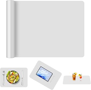 AUAUY Silicone Baking Mat, Non-Stick Rolling Mat60x40cm for Dough Ping,Fondant/Pie,Pizza,Pastry Baking,Craft,Jewelry Casting,Painting,Countertop(Light Grey)