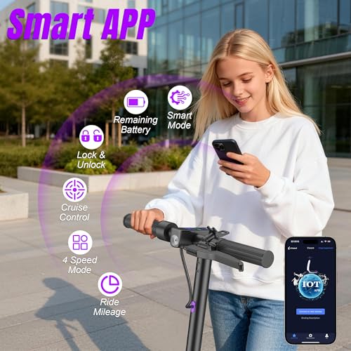 Image of Electric Scooter,350 /500W Powerful Motor,15-28 Miles Long Range,Dual Braking System,19 /22 Mph Speed,8.5 /10 inch Foldable E Scooter with Solid Tires