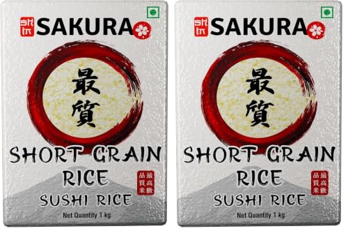 Image of SHINSAKURA Sushi Rice 1 Kg Vacuum Packed (Pack of 2)