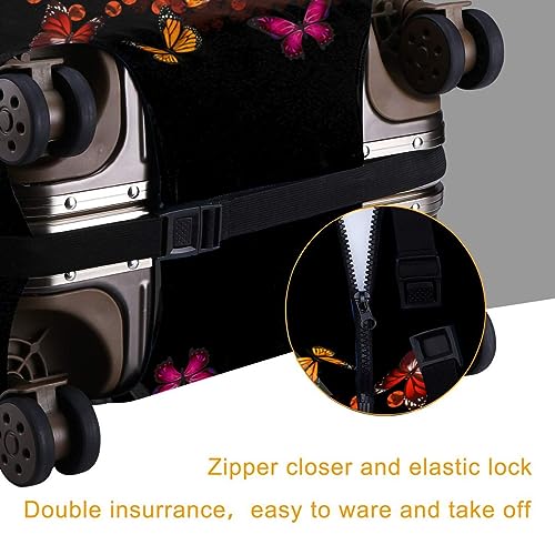 Image of Travel Suitcase Protector African American Girl Elastic Protective Washable Luggage Cover With Concealed Zipper Suitable For 18-32 Inch, Color-3-7, XL (for 29--32 inch luggage), Vibrant