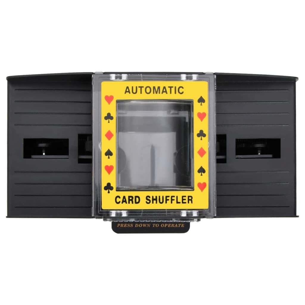 Miscelatore automatico di carte, in plastica, nero, 20,5 x 11 x 10 cm, per 2 mazzi, gioco di carte Poker, Texas, Holdem, casinò, gioco di società, feste, serata