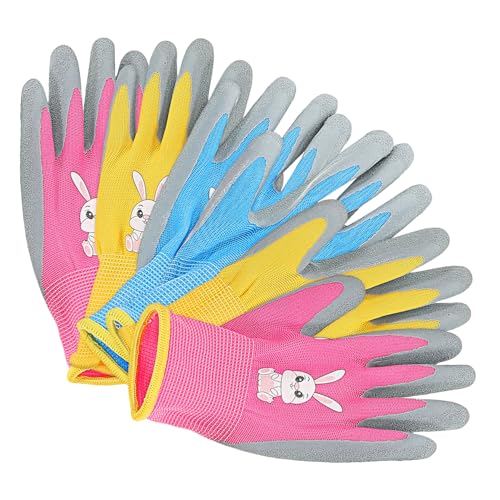 IWOWHERO Boys and Girls Outdoor Protective Gloves 3 Pack Garden Gloves for Toddlers for Boys and Girls Safe