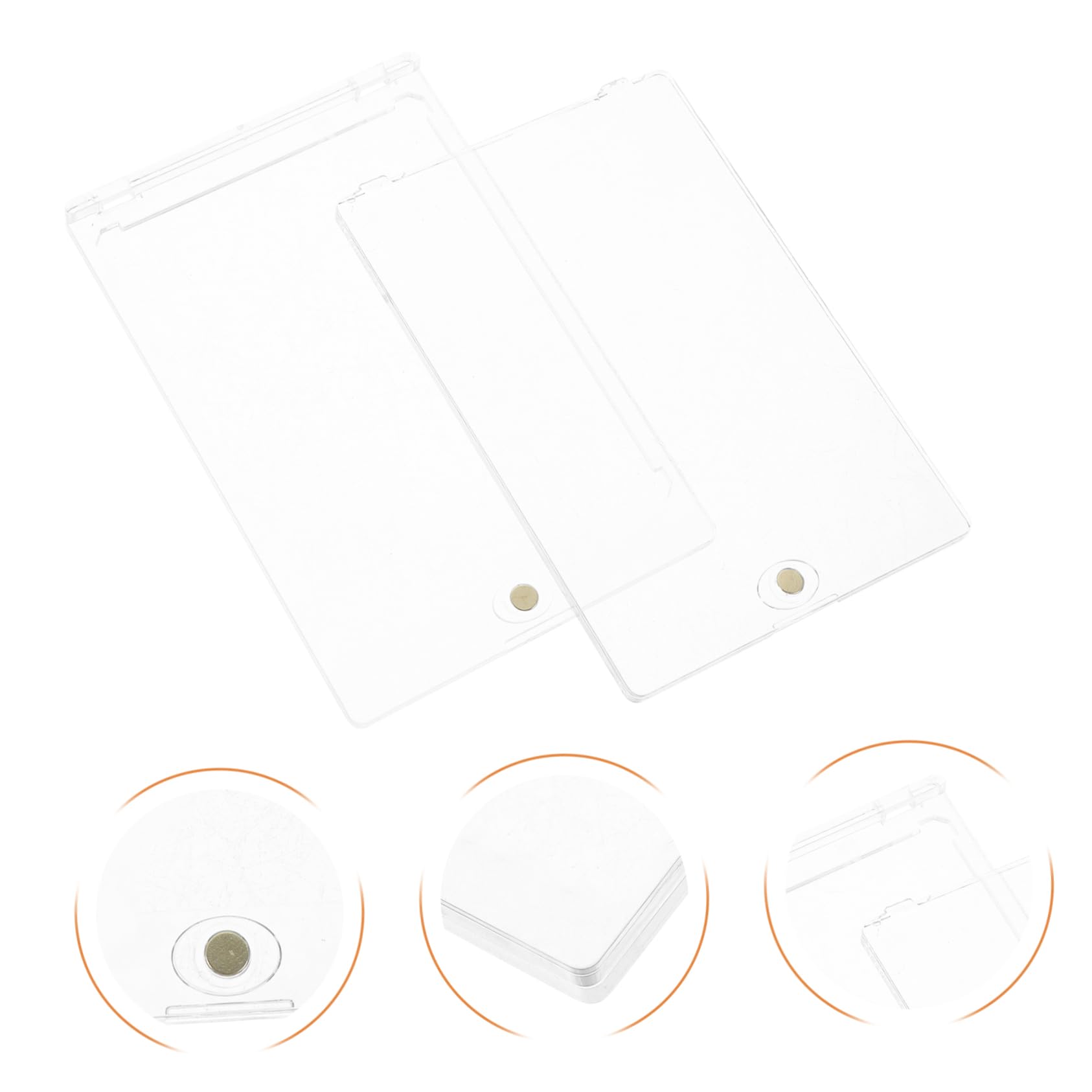 KOMBIUDA 10 Pezzi Custodia Magnetica per Carte Collezionabili in Plastica, Chiusura Magnetica, Protegge e Organizza Carte da Gioco e Sportive