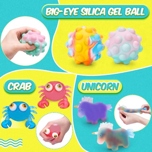 Image of 24 Pack Stress Balls, Squishy Balls, Squeeze Balls for Adults | Stress Relief Balls, Prize Box Stuffers, Party Favors