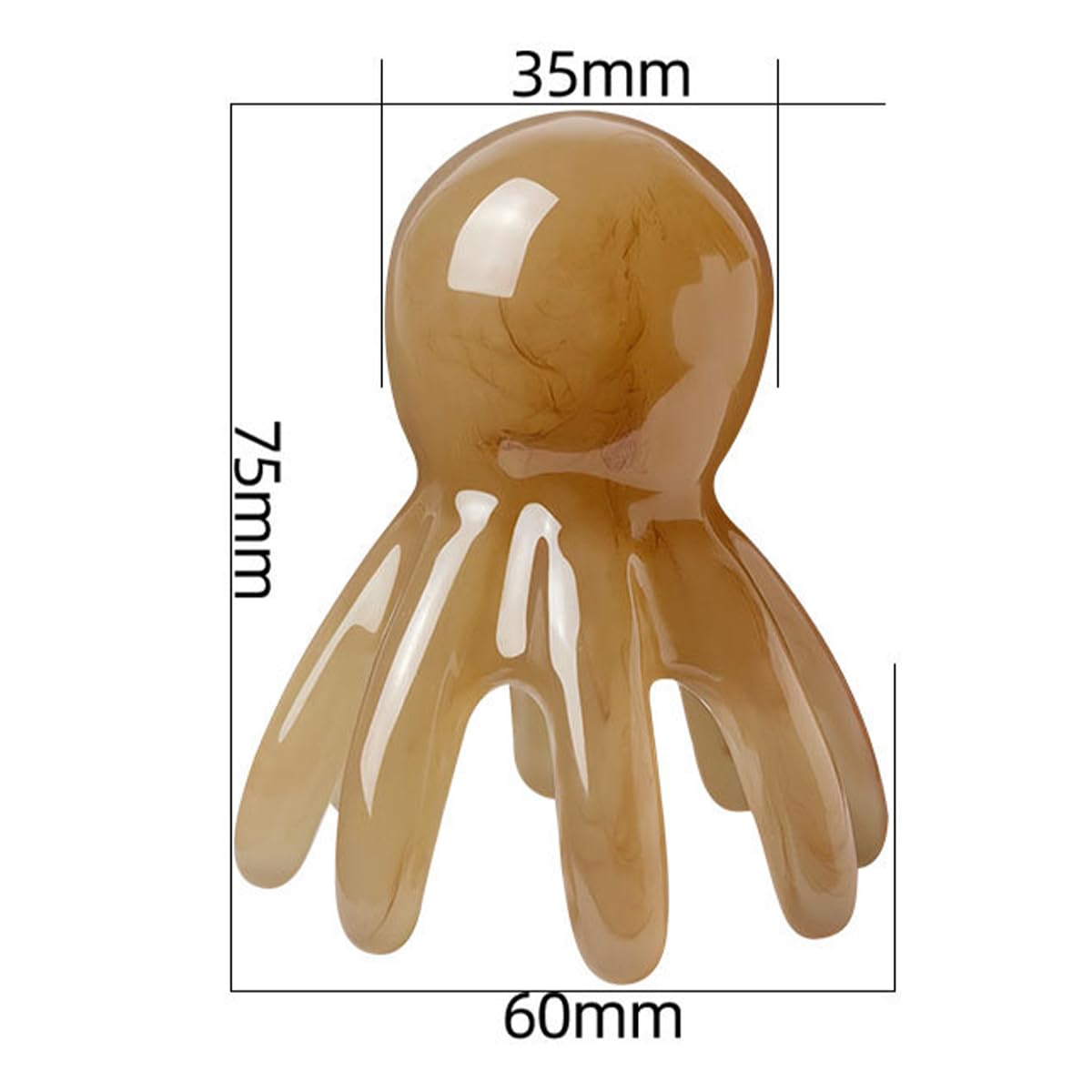 Sarini Peine de Masaje portátil de Ocho Dientes, Herramientas de Masaje de Cabeza, Peine de Masaje para raspar el Cuero cabelludo, Herramientas de Masaje de Cabeza de Mano