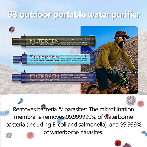 Festnight Filtro de Água de Proteção Ambiental portátil Camping Desinfectar Purificador de Água Limp