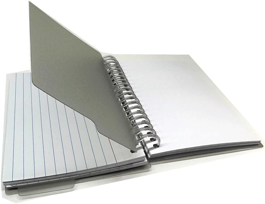3 Pk 50 Sheets View Poly Spiral Bound 3" X 5" Ruled White Index Card With 2-Tab Divider (Colors May Vary) image 4