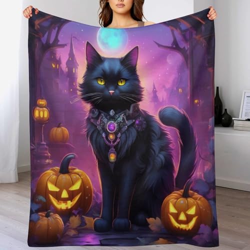 Couverture chat d'Halloween flannel contre les nuits fraîches - 2
