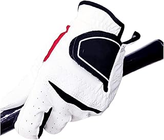 gloves,Golf gloves,Golf Gloves Men‘s Golf Glove Mens Golf Glove Black White Left Hand Handed Golfer All Weather Durable Grip Gloves (Color : White, Size : 23) (Color : White)