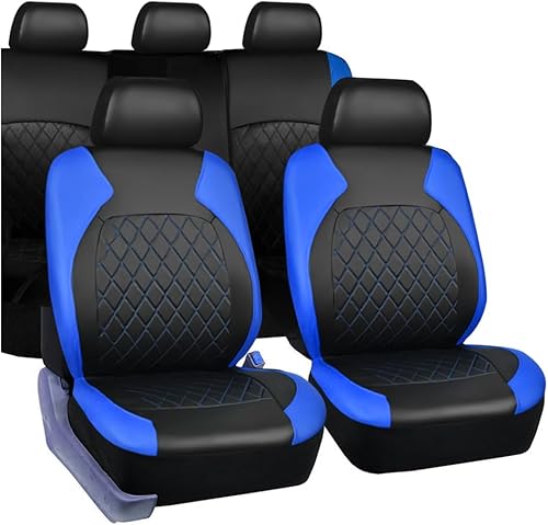 Juego completo de fundas de asiento de automóvil, protectores de cojín de piel sintética impermeables de alta calidad, asiento delantero y trasero