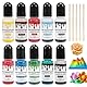 10 Stück Farbpigmente für Gießpulver Beton Gips, 10ml Epoxidharz Farbe, 10 Farben Hochkonzentrierte Farbpigmente Wasserbasis mit 5 Rührstäbchen, Gießpulver Farbe Betonpigmente für Putzbeschichtung DIY