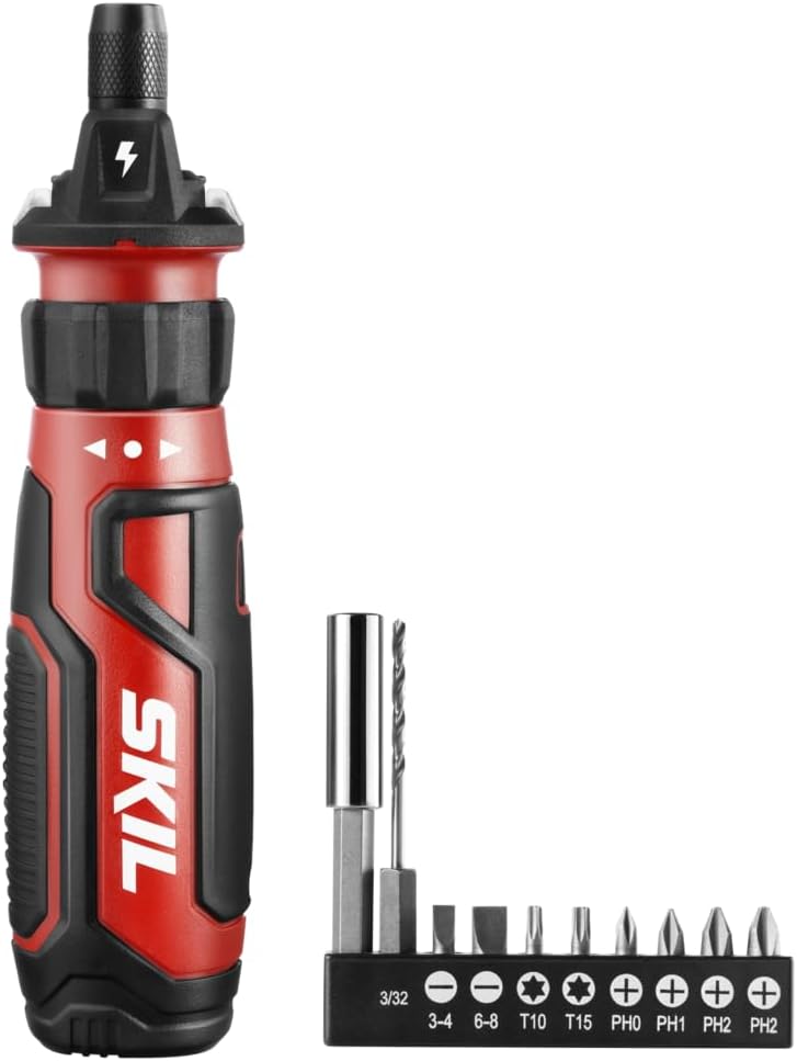 SKIL Rechargeable 4V Cordless Screwdriver with Circuit Sensor Technology