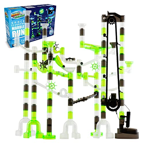 Space Elevator Marble Run with Glass Glow Marbles Go The Pro Shop