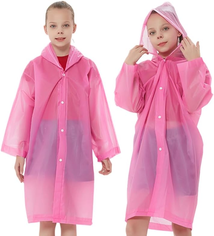 Ponchos de lluvia impermeables para niños, reutilizables, para niños y niñas, chaquetas de lluvia de emergencia con capucha para familia, Disney,
