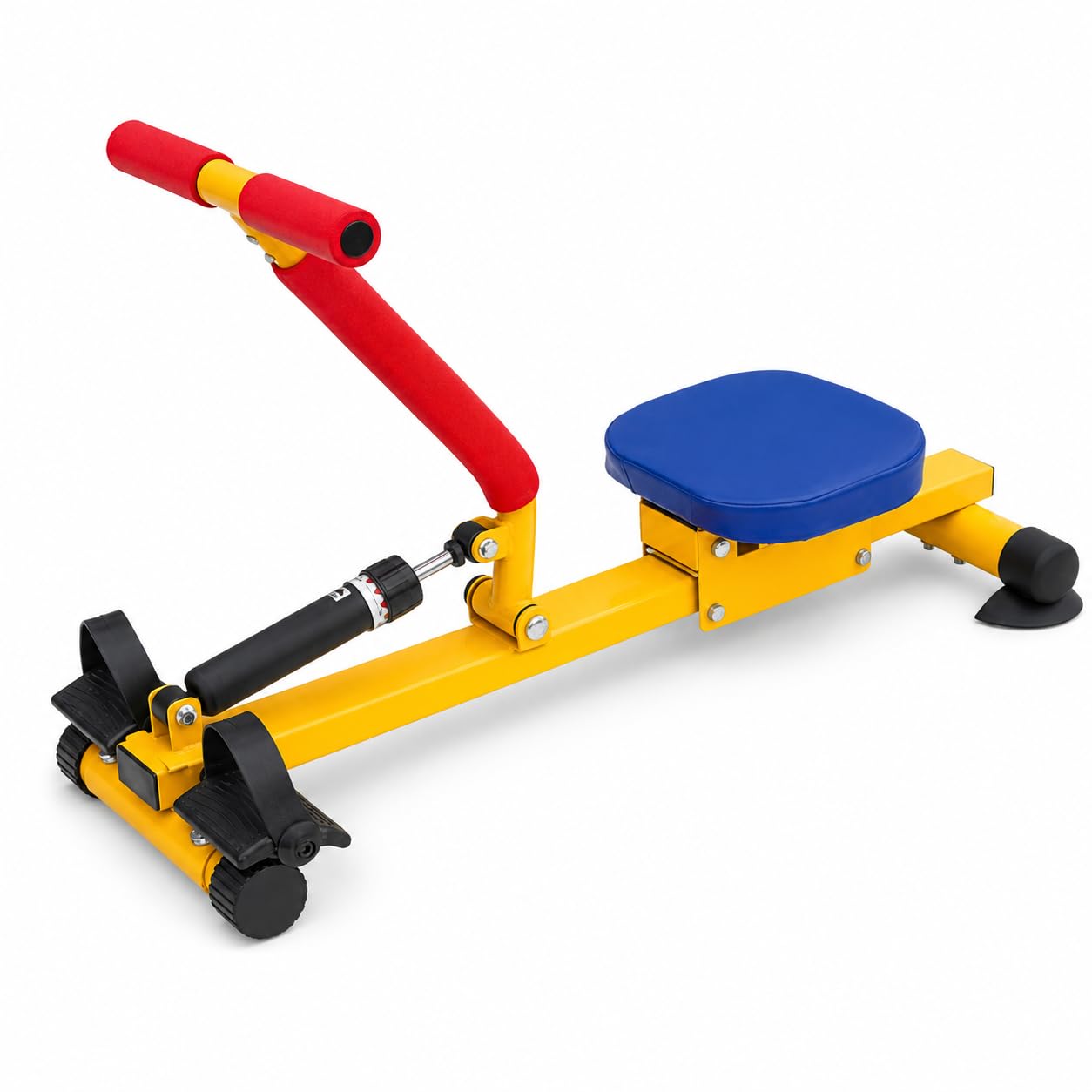 Máquina de remo de resistencia hidráulica, remo multigimnasio con diseño de monorraíl para fitness en casa, ideal para niños y niñas, equipo compacto de entrenamiento en interiores