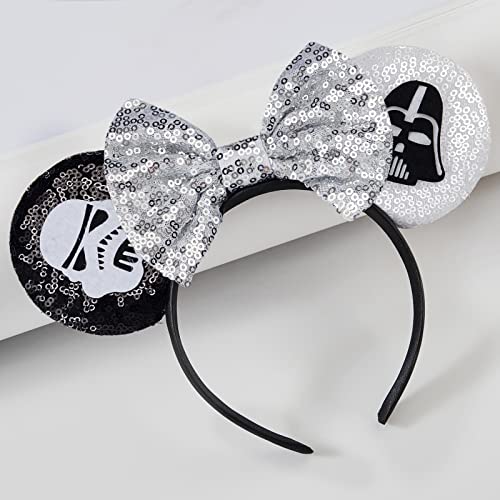 Image of FANYITY Mouse Costume Ears,2 Pcs Mouse Ears Headbands for Girls & Women Party,Size Free (Skull 2)