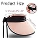 Eigso Pink Straw Bamboo Visor Hat for Women Summer Woven Sun Hats for Woman Man
