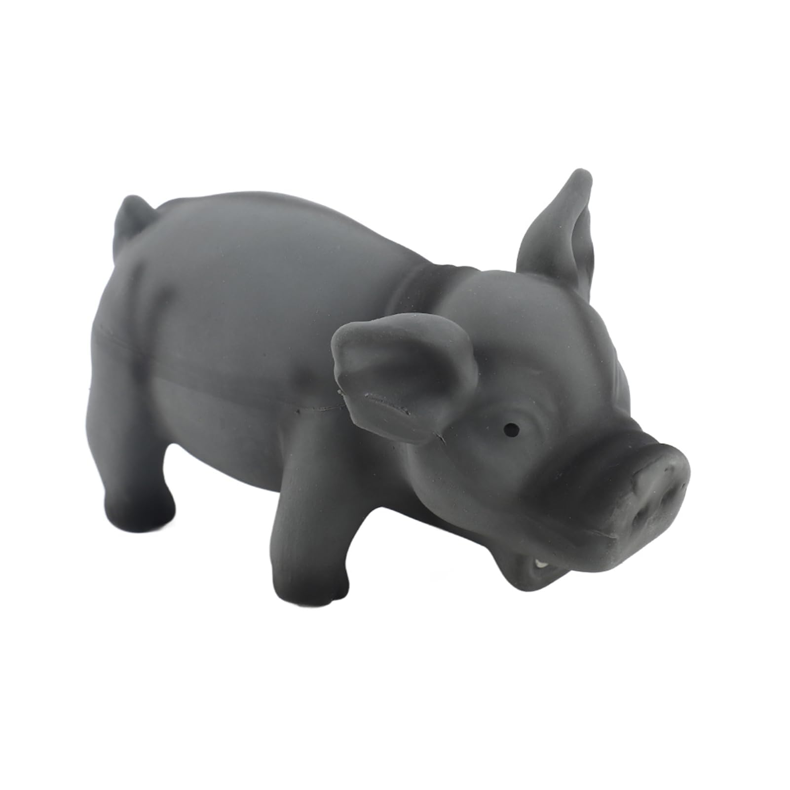 Kukyller Dog Chew Toy, Squeaky Dog Toys Cute Pig Grunting Squeak Latex Puppy Toy Medium Toy for Dogs Latex Grunting Pig Sound Play Dog Toy Interactive Squeak Funny Dog Toy for Puppy (black)