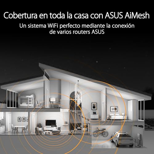 Router WiFi 6 ASUS TUF Gaming AX3000 V2 con AiMesh y anclaje a red móvil 4G 5G USB 6