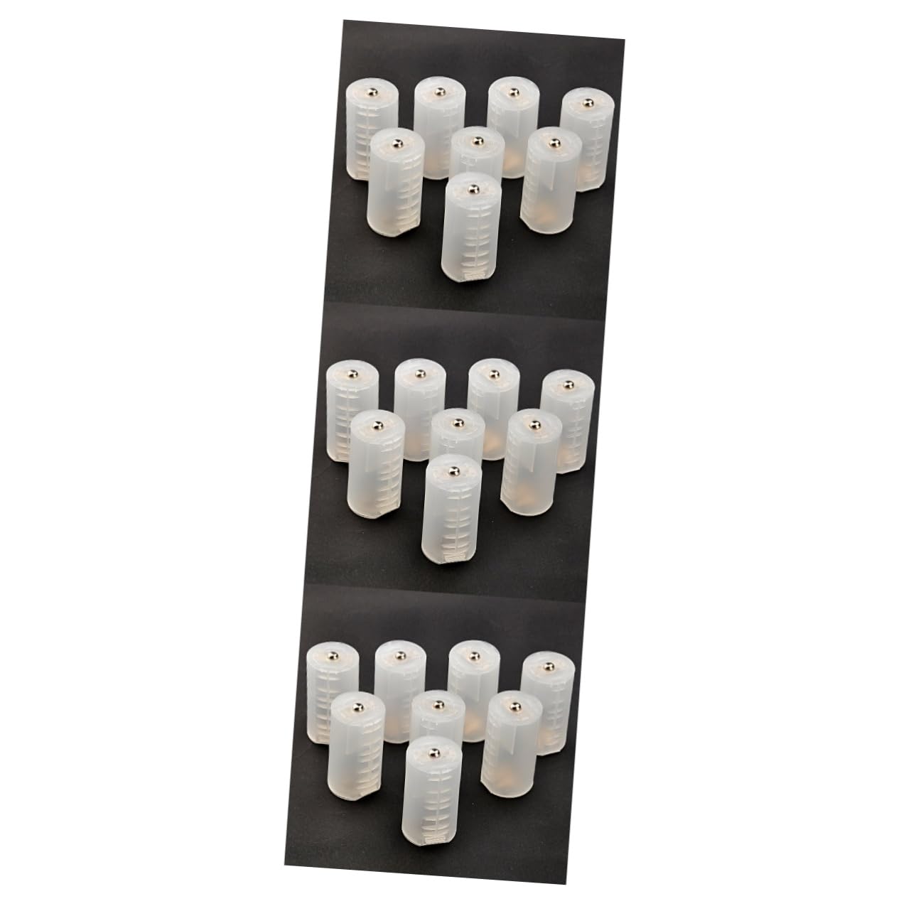 OSALADI 24pièces Adaptateurs De Batterie AA à d Transparent Convertisseur Pratique pour Électroniques Et Situations d Urgence