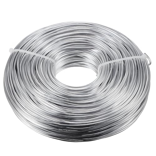 Image of TecUnite 1 Roll Aluminum Craft Wire for Sculpting Armature Bendable Craft Wire for DIY Jewelry Making (100 M X 3 mm,Silver)
