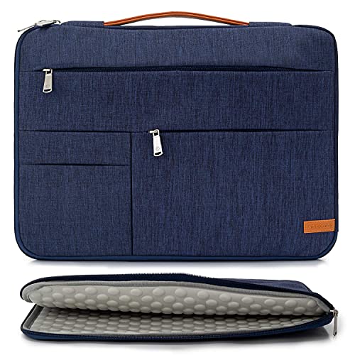 KINGSLONG Sacoche pour Ordinateur Portable 15.6 Pouces Sac à Main,Sac Antichoc Serviette Pochette Ordinateur avec Poignée,Ultra Mince,pour Netbooks Acer/ASUS/Dell/HP/Huawei/Lenovo,Bleu Cover