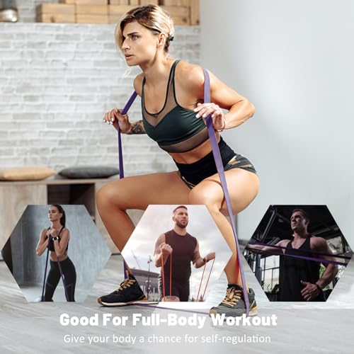Image of Resistance Bands, Pull Up Assist Bands - Workout Bands, Eexercise Bands, Long Resistance Bands Set for Working Out, Fitness, Training, Physical Therapy for Men Women