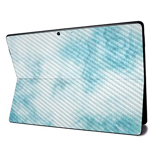 Image of MightySkins Carbon Fiber Skin for Microsoft Surface Pro X - Blue Marble | Textured Carbon Fiber Finish | Easy to Apply, Remove, and Change Styles | Made in The USA