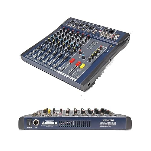 Mesa de sonido mezcladora de Audio profesional de 7 canales con alimentación fantasma de 48V, USB...
